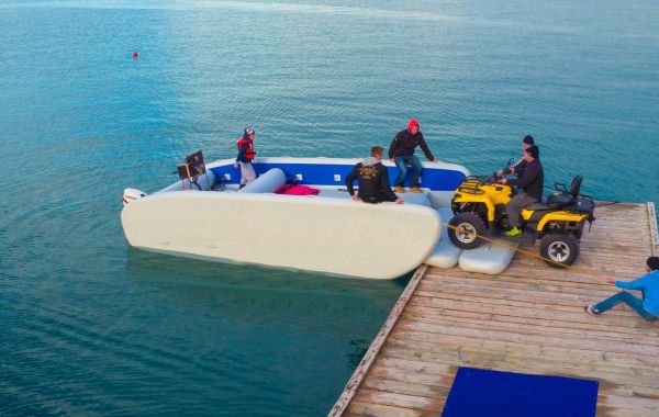 Надувной транспортный катамаран